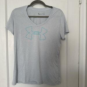 LG Women's Light Gray V-Neck Tee
